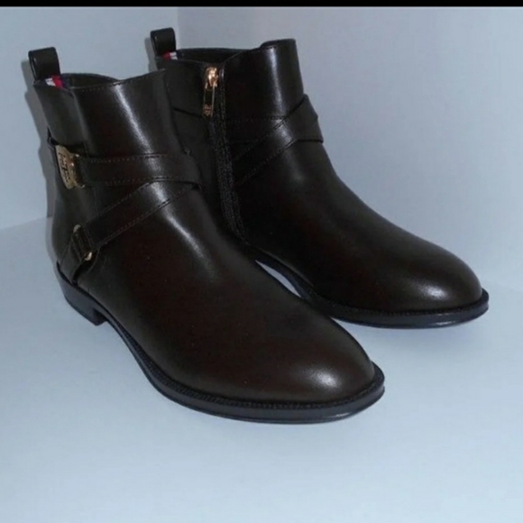 🔥Tommy Hilfiger Brown Ankle Boots New Women's size 10 - Picture 3 of 8